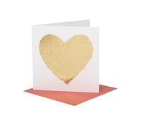 UK Greetings Valentine's Day Card for Him, Her or Partner - Gold Heart Design