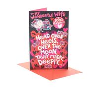 UK Greetings Valentine's Day Card for Wife - 100% Gorgeous Badge Design