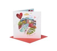 UK Greetings Valentine's Day Card for Wife - Couple Scene Design
