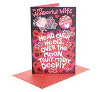 UK Greetings Valentine's Day Card for Wife - 100% Gorgeous Badge Design