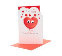 UK Greetings Valentine's Day Card for Wife - Sweet Love Bug Design