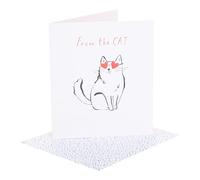UK Greetings | Valentine's Day Card From the Cat | I Love You Presents | Her/Him | From the Cat | With Envelope | 15.9 x 18.4 cm