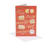 UK Greetings | Valentine's Day Card | I Love You Presents | Her/Him | Cheese Design | With Envelope | 149mm x 229mm