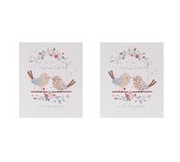 UK Greetings Wedding Anniversary Card for Mum & Dad - Birds Design (Pack of 2)
