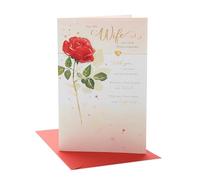 UK Greetings Wedding Anniversary Card for Wife - Heartfelt Design