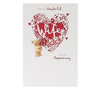 UK Greetings Wedding Anniversary Card for Wife - Large Design
