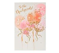 UK Greetings | Wedding Card | Confetti Balloons Design | With Envelope | Bride & Groom | Greeting Card | Her/Him | 22.9cm x 14.9cm