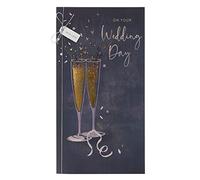 UK Greetings Wedding Card for Him/Her/Friend - Champagne Design
