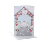 UK Greetings Wedding Card for Him/Her/Friend - Detailed Design, 149mm x 229mm