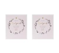 UK Greetings Wedding Card for Him/Her/Friend - Wreath Design (Pack of 2)
