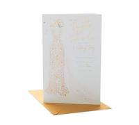 UK Greetings Wedding Day Card for Daughter & Son-In-Law - Stunning Dress Design