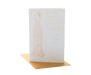 UK Greetings Wedding Day Card for Daughter & Son-In-Law - Stunning Dress Design
