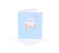UK Greetings | Wedding Day Cards/Couple | Bride & Groom | Her/Him | Wedding Car Design | With Envelope | 165 x 190 mm