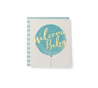UK Greetings - Kindred - Welcome Balloon - Baby Boy Card, Multi, 137 mm x 159 mm