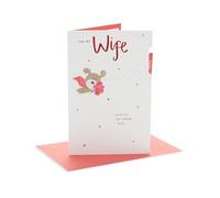UK Greetings | Wife Birthday Card | Happy Birthday Gifts | Her, Girls, Women | Cute Woof Design | With Envelope | 155 x 235 mm