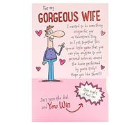 UK Greetings Wife Valentines Day Card with Envelope - Funny Design