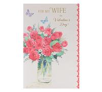 UK Greetings Wife Valentines Day Card with Envelope - Traditional Design