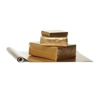 UK Greetings | Wrapping Paper Roll for Him/Her/Friend | Gift Wrapping | Birthdays/Weddings/Christmas/New Year | Gold Design | 10m