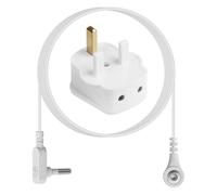 UK Grounding Socket Plug with 15 Feets Earthing Grounding Cord Cable for Gronding Mat Wrist Strap Sheet Pillowcase Pad Earth Blanket Products Earthing Socket Adapter with UK Plug