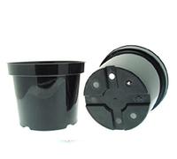 UK GROW Black Plastic plant pot 1L 2L 3L 4L 5L 7L 10L 15L 20L 30L Round Perfect for seedlings trees vegetables Outdoor Garden Round Nursery Herb Flower Planters (1L)