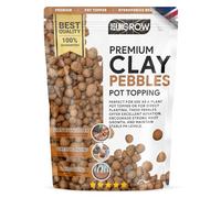 UK GROW Premium Orange Expanded Clay Pebbles - 1L Bag for Superior Horticulture & Decorative Pot Topping