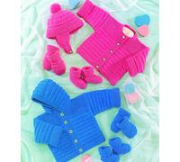 UK Hand Knit Association Baby Cardigan, Jacket, Hat & Booties DK Knitting Pattern UKHKA