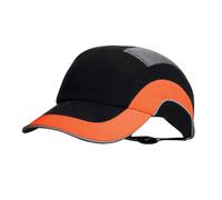UK Hardcap A1 7cm Long Peak Black Hi Vis Orange JSP ABR000 00N 500 Fast Shippin