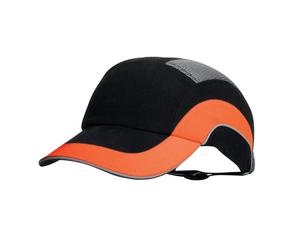 UK Hardcap A1 7cm Long Peak Black Hi Vis Orange JSP ABR000 00N 500 Fast Shippin