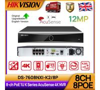 Hikvision DS-7608NXI-K2/8P 8 Channel PoE 4K IP NVR / Human & Vehicle Recognition