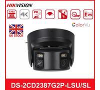 UK Hikvision DS-2CD2387G2P-LSU/SL 8MP 180° Panoramic PoE Camera 2-Way Talk IP67