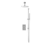 UK Homeliving Uk Home Living Avalon Core Chrome Round Handle Head & Handset Riserkit