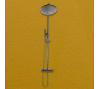 UK Homeliving Uk Home Living Avalon Core Round Rigid Riser Shower Gunmetal