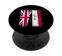 UK Iraq Half Flag British Iraqi Jersey PopSockets Adhesive PopGrip
