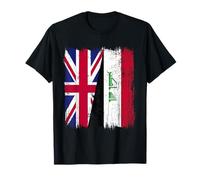 UK Iraq Half Flag British Iraqi Jersey T-Shirt