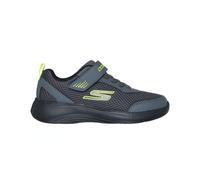 Skechers Lightweight Gore and Strap Sneaker Runners Boys Grey/Lime 12 UK Child
