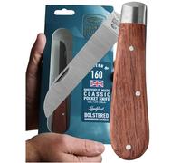 UK Legal Folding Pocket Penknife - Classic Range, Lambfoot Blade 6.5cm, 420H Stainless Steel, Hardwood Triple-Rivet Handle. EDC Knife for Whittling, Slicing, Everyday Tasks, Made in Sheffield