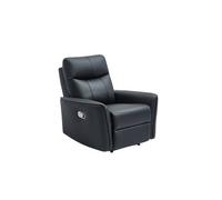 UK Leisure World Black Bonded Recliner Leather Sofa Set Suites Settee Armchair Single Sofa One 1 Seater