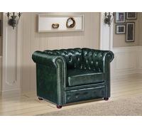 UK Leisure World Chesterfield Antique Green Faux Leather Single Sofa Set Suites Settee 1 Seater