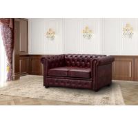 UK Leisure World Chesterfield Ox Red Faux Leather Sofa Set Suites Settee Twin Two Seater 2 Sofa Seater Armchair Brown