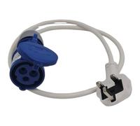 UK Made 1m Fly Lead Converter 13 Amp UK Plug to IP44 CEE 16 Amp connector ASTA Approved Power Cable