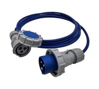 UK Made IP67 CEE Plug to Coupler Heavy Duty Extension Lead, 16A, 230V Connector 2.5mm2 Arctic Cable (10 Metres)