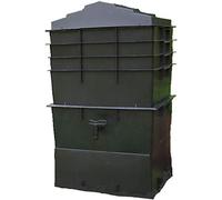 UK Made Wormcity Wormery 4 Composting Trays (100 Litre Size) Black - INCLUDES 500g Worms, Coir Bedding and Worm Food