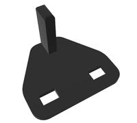 UK Mains AC Adaptor Plug Earth Pin Repair Kit - Replacement Ground Pin, Black Triangle Plate for Broken or Missing Pins - By Print It