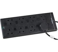 UK Mains Power 8 Gang way Switched Extension Lead Cable Electric Plug Socket | 2 Meter 8 Socket Extension Cord Switched