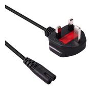 UK Mains Power Lead 2 Pin Mains Power Lead Fig Figure 8 Cable, Compatible with PS4 PS5 Xbox Samsung JVC Philips LG Sharp Sony TV Canon Pixma HP Brother Printer Asus Toshiba Laptop Charger UK (1.8M)