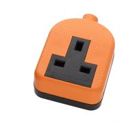 UK Mains Power Rewireable Socket for Extension Cable Single Gang Orange 13A