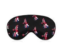 UK Map United Kingdom Flag Blackout Sleep Mask for Side Sleeper Soft Covers for Travel Essentials Nap