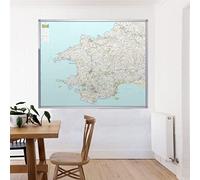 UK National Park Wall Map - Pembrokeshire - Large Black Wood Framed 120cm X 150cm Wall Map - Ordnance Survey Landranger Base, Great For Walkers, Adventures, Explorers And Outdoor Enthusiasts