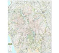 UK National Park Wall Map Poster Of The Lake District Laminated 120 X 150cm