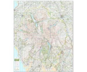 UK National Park Wall Map - The Lake District - Large 120cm X 150cm Wall Map - Ordnance Survey's Landranger Base, Great For Walkers, Adventures, Explorers And Outdoor Enthusiasts